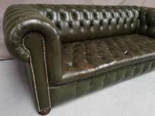 vends canapé chesterfield cuir original style vintage à Rouen 