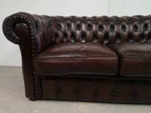 achat canapé chesterfield cuir marron deux places deuxième main proche Rennes