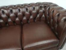 trouver canapé chesterfield cuir marron deux places véritable chesterfield proche Le Havre