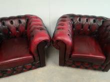 vente fauteuils chesterfield cuir bordeaux véritables proche Vannes