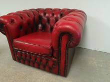 vente fauteuil chesterfield cuir rouge vintage proche Paris