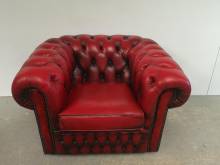 achat fauteuil chesterfield cuir rouge occasion proche Paris