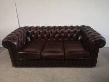 acheter canapé chesterfield cuir marron trois places authentique chesterfield à Bayonne