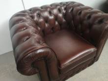 vente en ligne fauteuil chesterfield cuir marron seconde main proche Montpellier