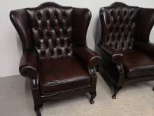 vente fauteuils chesterfield cuir marron originaux proche Marseille