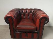 acheter fauteuil chesterfield cuir vieilli bordeaux vintage proche Clermont-Ferrand