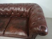 commander canapé chesterfield cuir marron seconde main proche Lyon