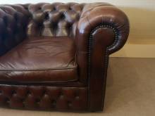 commander en ligne fauteuil chesterfield cuir marron fabriaction anglaise proche Paris
