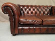 a vendre canapé chesterfield cuir marron deux places pas cher proche Lyon