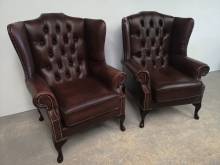 a vendre fauteuils chesterfield cuir marron import direct Angleterre proche Nantes