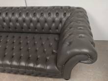 se faire livrer canapé chesterfield cuir gris haut de gamme proche Lille