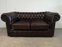 acheter canapé chesterfield cuir marron deux places authentique proche Paris