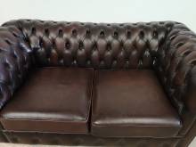 commander en ligne canapé chesterfield cuir marron deux places style décoration loft proche Paris