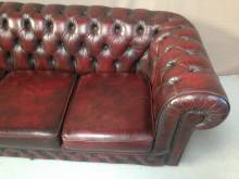 achat  canapé chesterfield cuir bordeaux trois places à Rennes